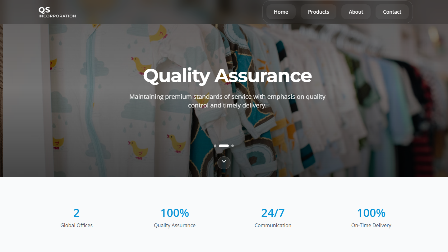 QS Incorporation homepage for accounting and incorporation services